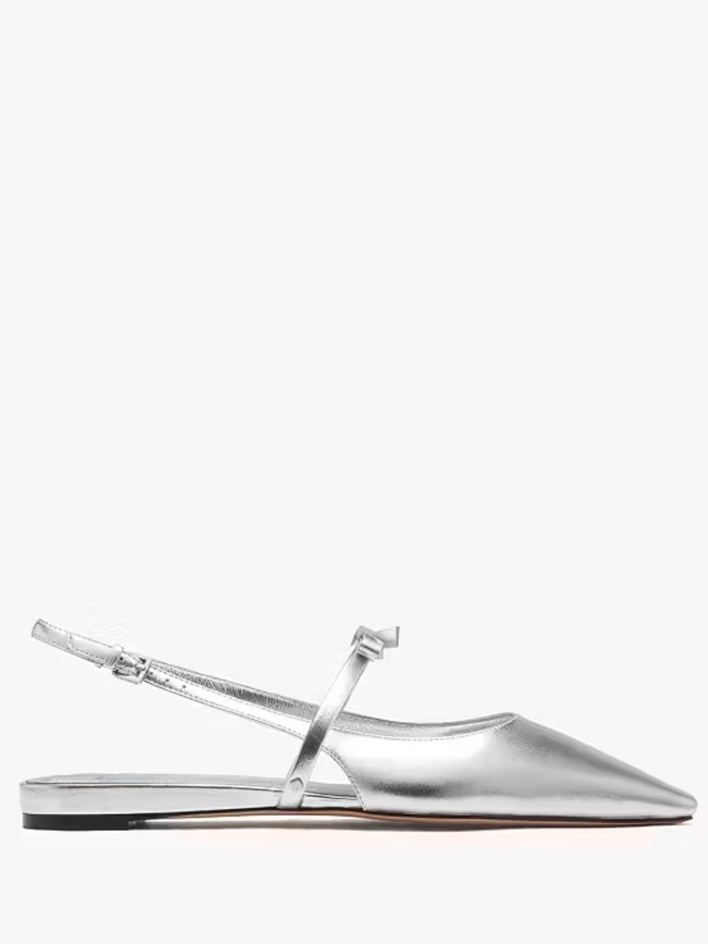 NEW Kate Spade Silver Carolina Slingback Flats - Size 6